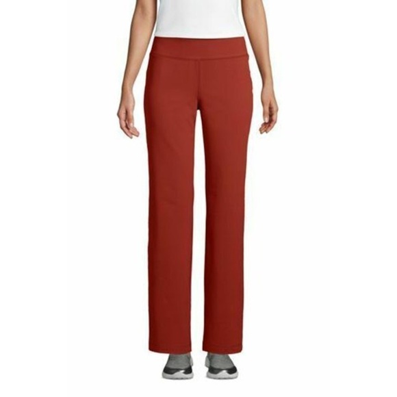 NEW LANDS END Women's Petite Active Yoga Pants/ SUNWASHED RED - Picture 1 of 1